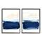 Stupell Industries Coastal Brushstrokes Abstract Beach Ombre Design Black Framed Wall Art Set